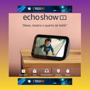 Echo Show 5 (Geração mais recente) | Smart display com Alexa, graves 2x mais potentes e som mais nítido | Cor Preta