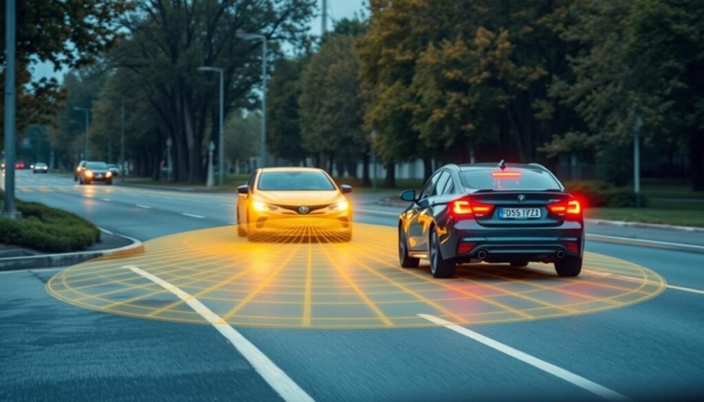 Imagem de carros com Radar 4D