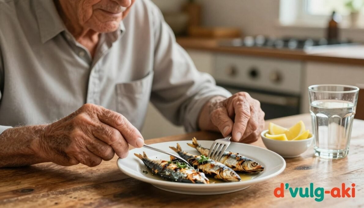 sardinha idoso, alimentação idoso, erros nutricionais